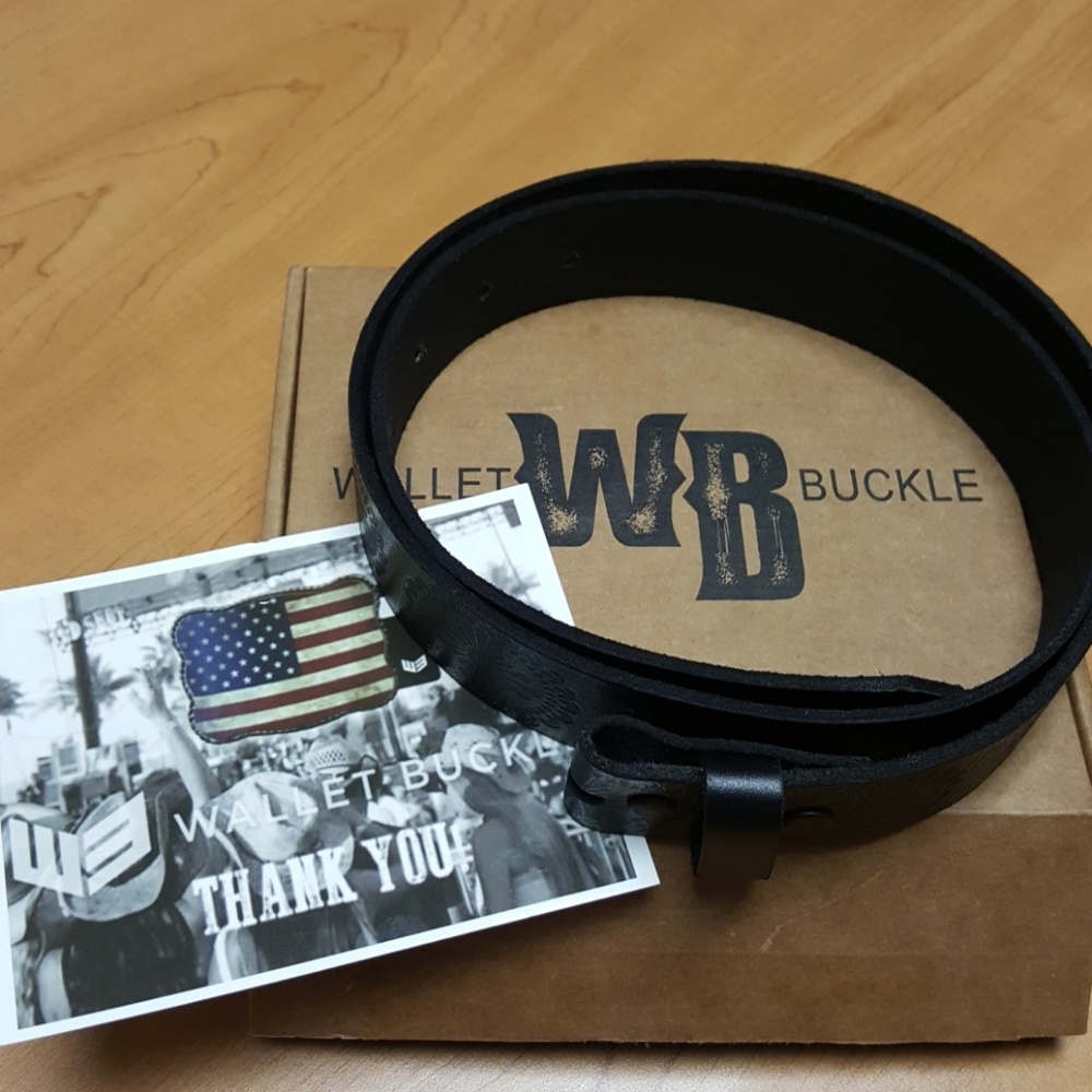 Brand new black leather belt